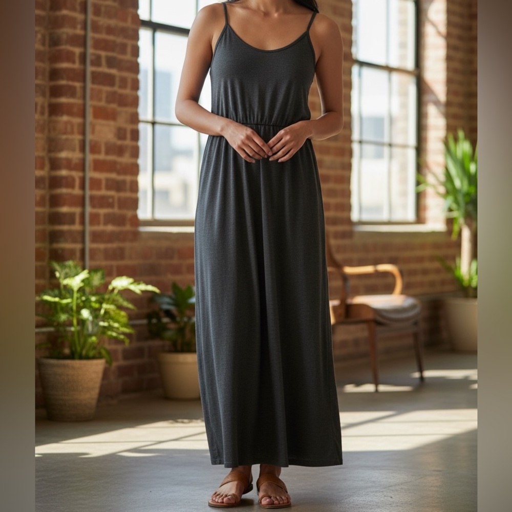 Olivia Rae Charcoal Maxi Dress